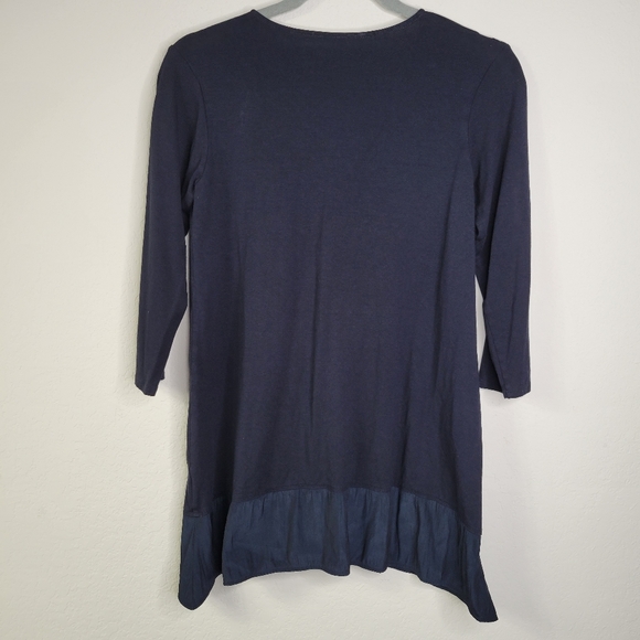 MELA PURDIE TOP/Blouse with ruffled bottom and 3/4 sleeves - Picture 5 of 7